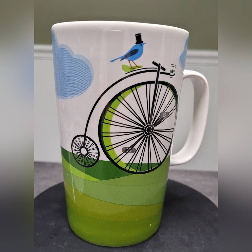 Starbucks Green and Blue Bicycle Mug